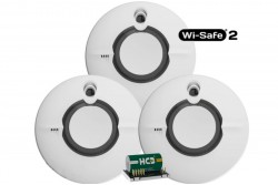 Zestaw: Trzech czujników dymu FireAngel wraz z modułami Wi-Safe2 3xST-630+W2